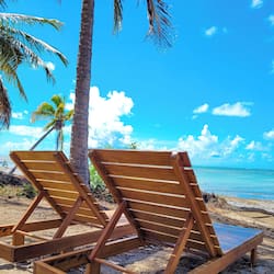 On the beach, white sand