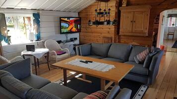 Cottage | Living area | TV, fireplace