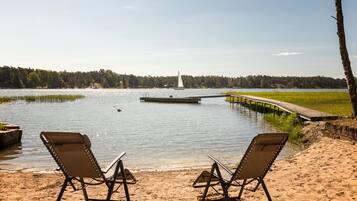 Vlak bij het strand