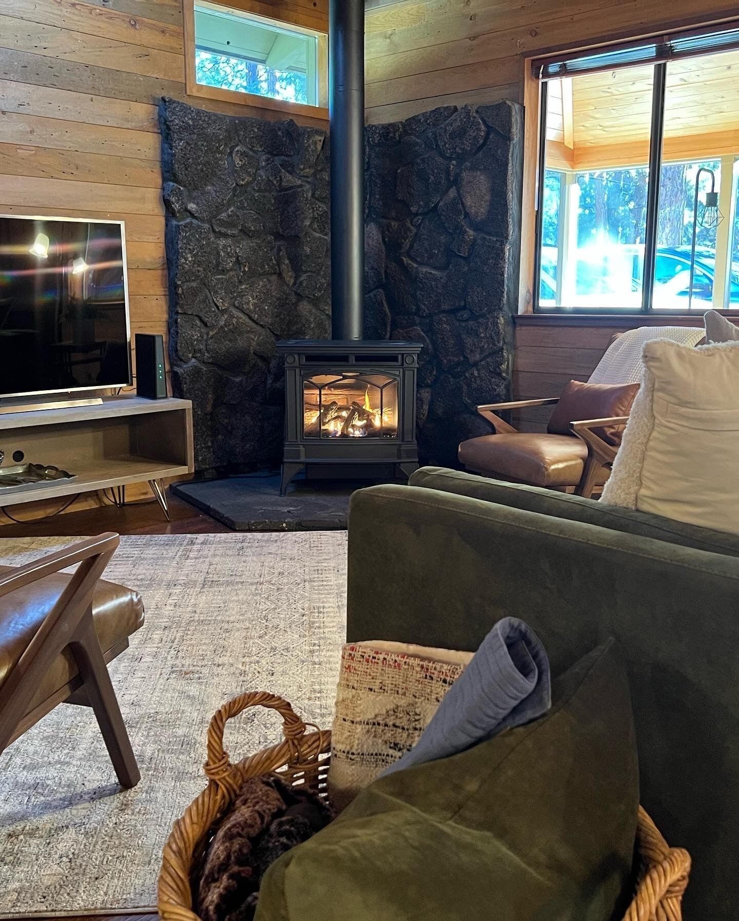 Wooden A-Frame Cabin Nestled in the Tall Pines