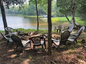 Property grounds - Total privacy, private beach, one of a kind full log home (Presque Isle)