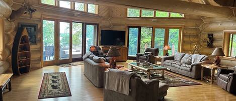 Smart TV, fireplace, video games, ping pong