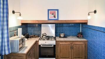 Fridge, oven, stovetop
