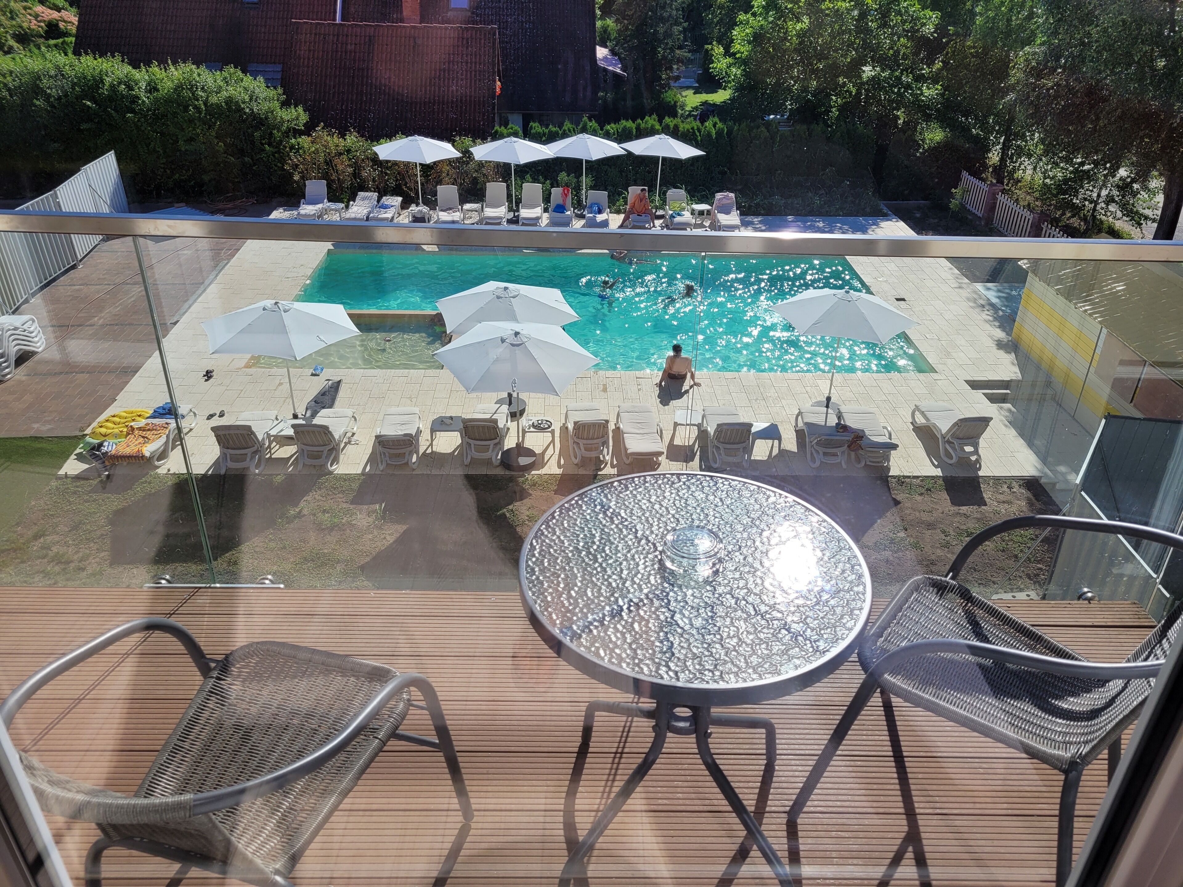 Quarto quádruplo panorâmico | Vista da sacada