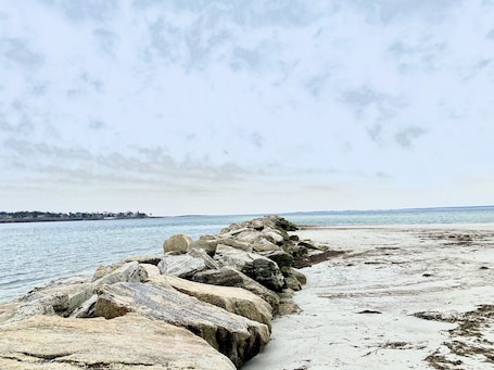 Beach nearby, sun-loungers, beach towels. Serene Pine Point Escape — 1 Block to Beach, Marsh Views & Portland