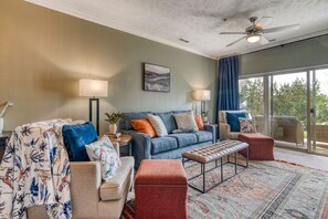 TV, fireplace, offices