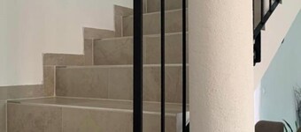 Vacation apartment (63 m²) for up to 4 people. Living room with sofa bed, kitchenette, separate bedroom, terrace