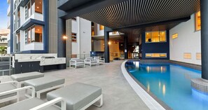 A heated pool