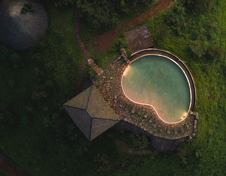 Infinity pool. Shatavari Eco Resort