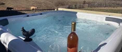 Outdoor spa tub