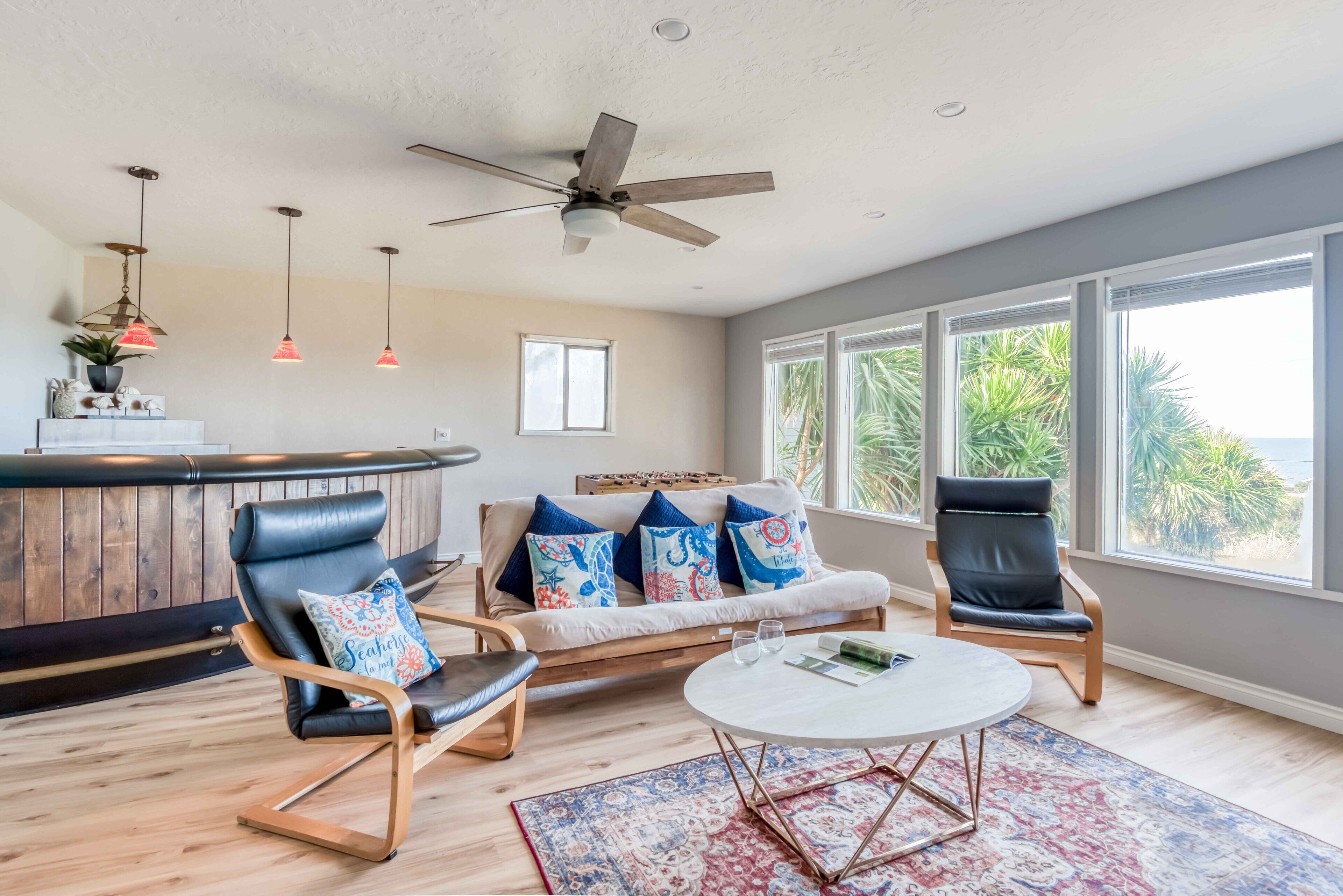 Oceanview Beauty In Yachats has Bonus Room, Huge Yard, and Hot Tub!