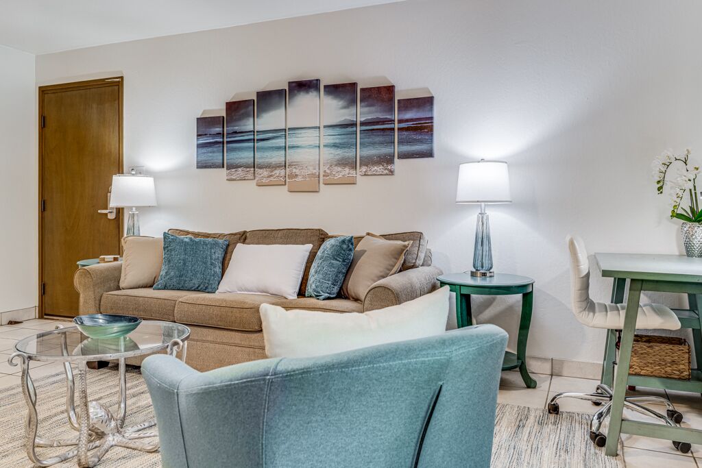 Brand New Coastal Chic One Bedroom Condo Across the Street from Beach