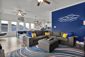 TV, video games, books - Waterfront Bliss: Private Pool, Hot Tub, Elevator, Ocean Views! (North Topsail Beach)