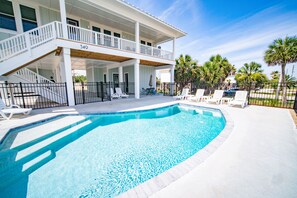 A heated pool