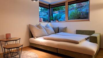 1 Schlafzimmer, Schreibtisch, Reisekinderbett, kostenloses WLAN