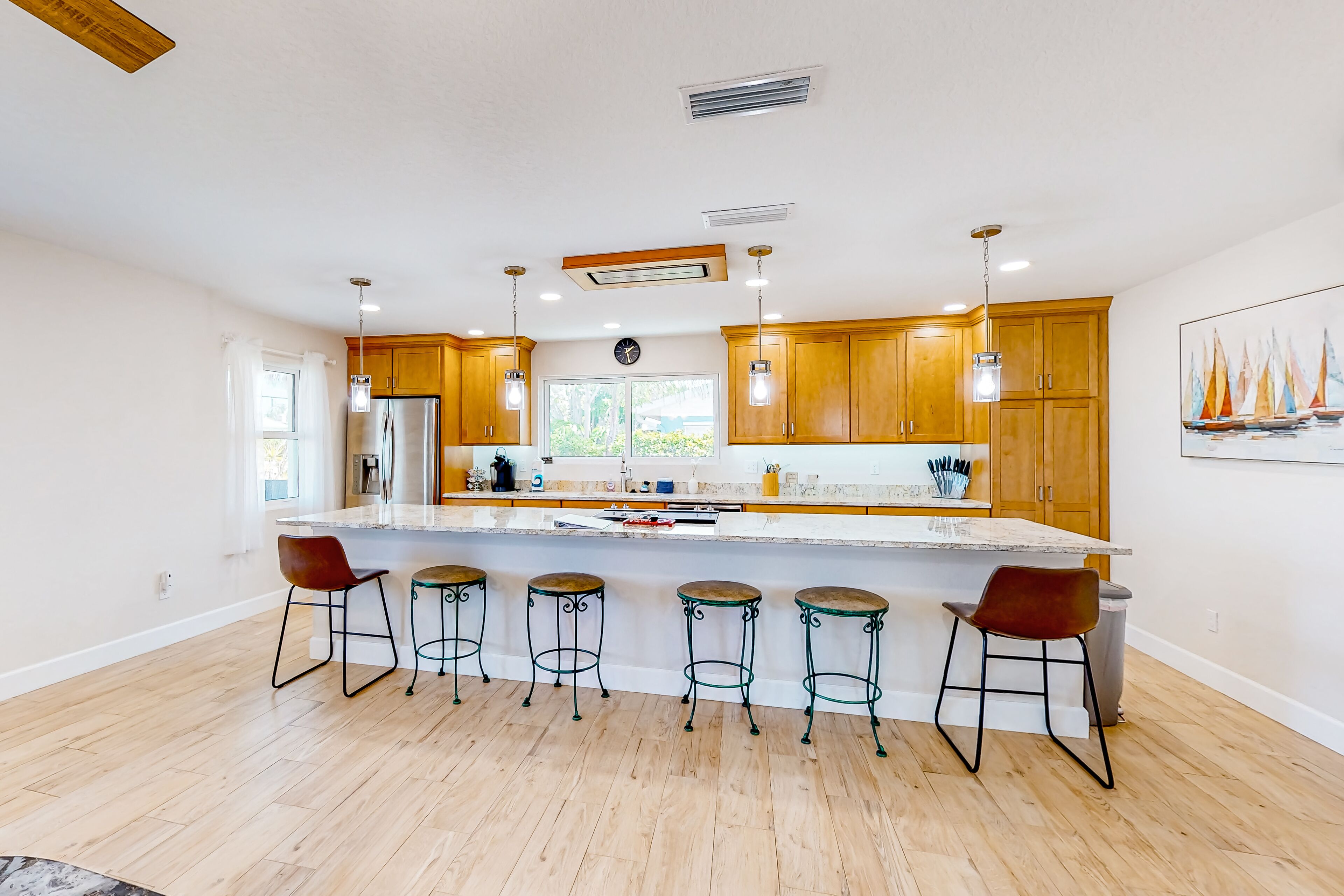 Inviting home with beach access, full kitchen, central AC, & W/D