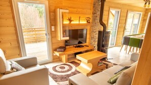 Living area - Chalet Neuf 14p Avec Jacuzzi, Sauna et Grande Salle de Jeux (Gerbépal)