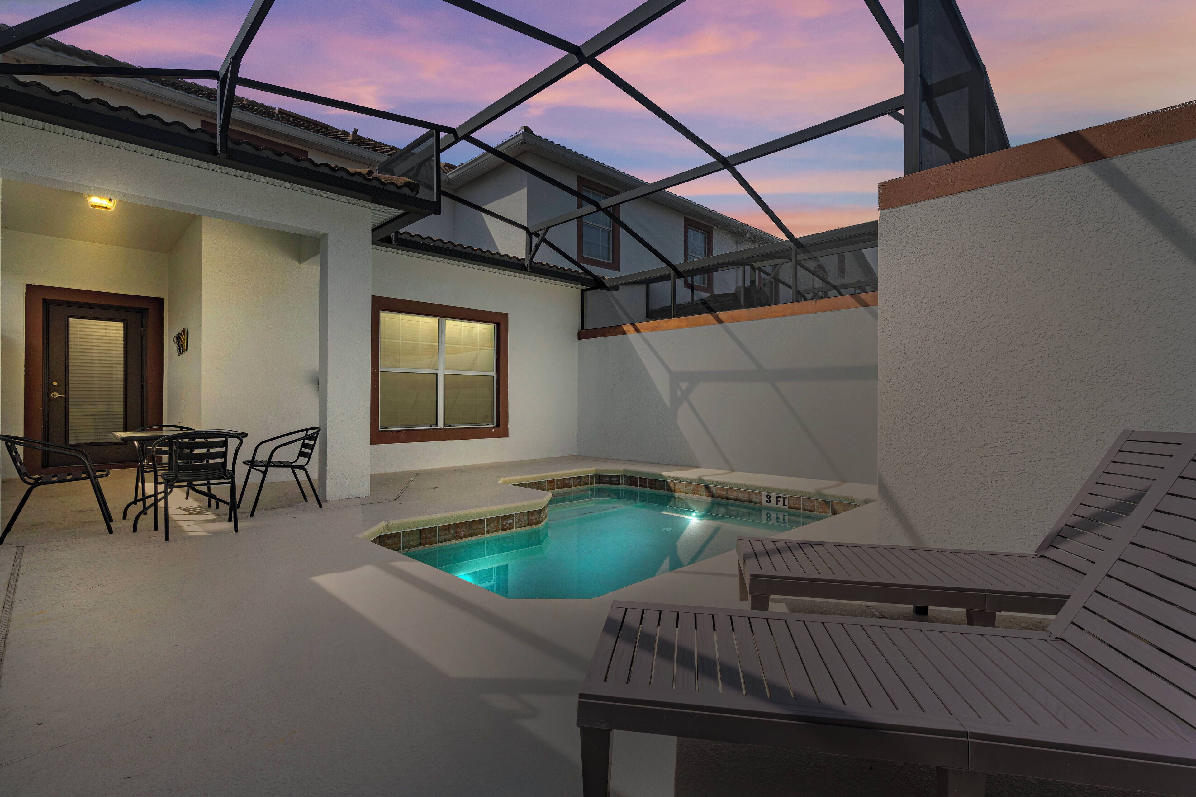 A heated pool