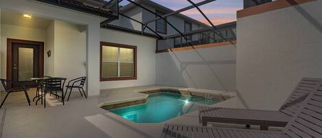 A heated pool