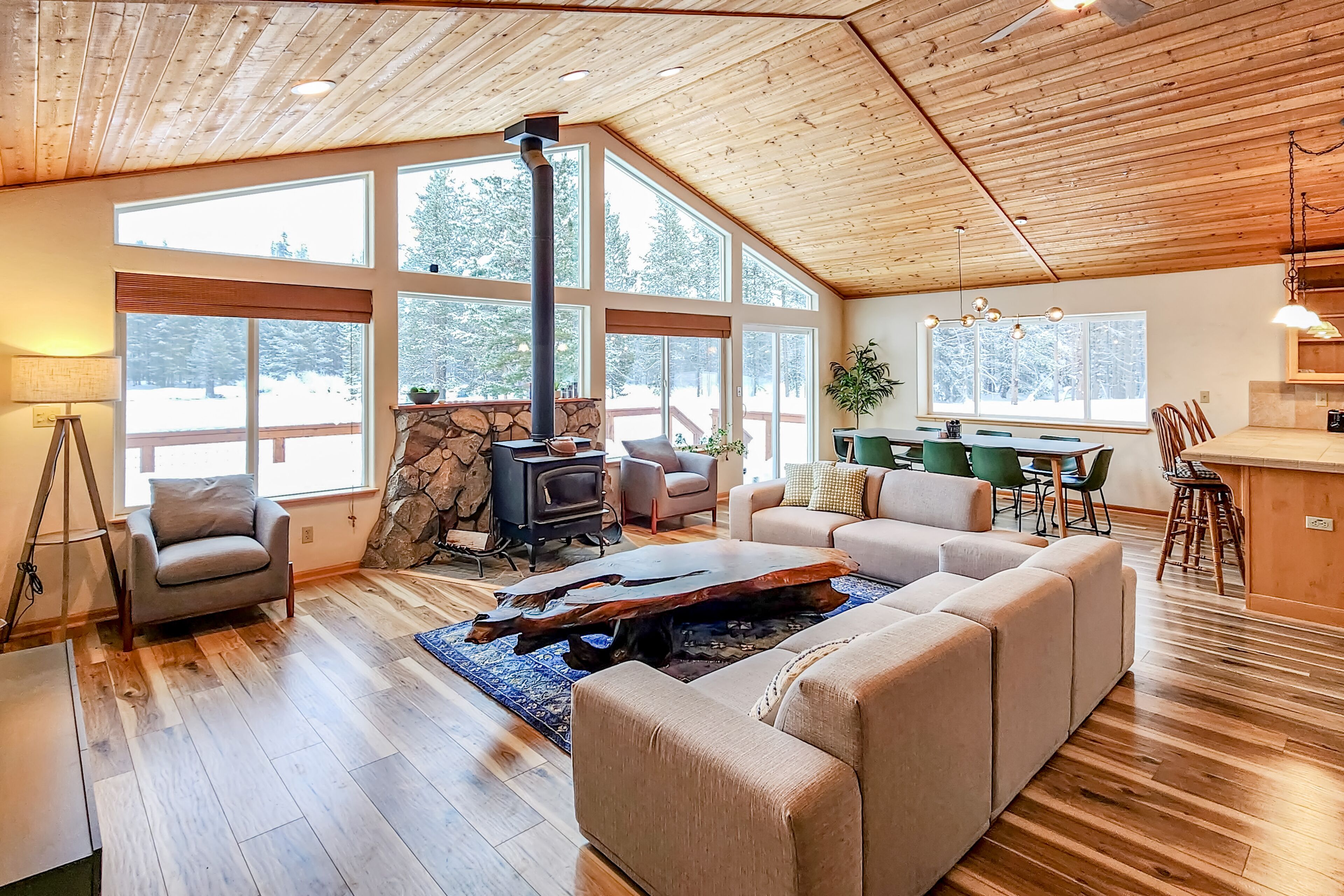 Outdoorsy waterfront home with skiing, full kitchen, foosball, & W/D