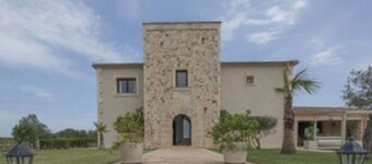 Villa with pool in front of Es Trenc