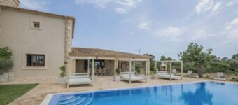 Villa with pool in front of Es Trenc