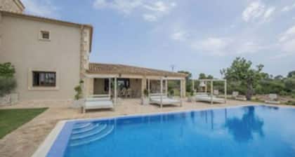 Villa with pool in front of Es Trenc
