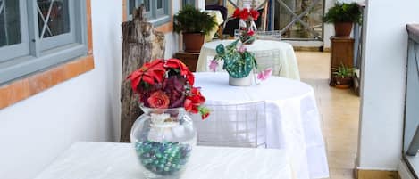 Área externa para banquete