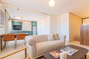 Classic Apartment, 1 Bedroom, Balcony | Living area