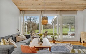 TV connectée, cheminée, baby-foot, chaîne hi-fi