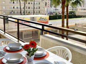 Outdoor dining - APARTBEACH AQUAMARiNA 216 IN FRONT OF THE BEACH (LA PINEDA)
