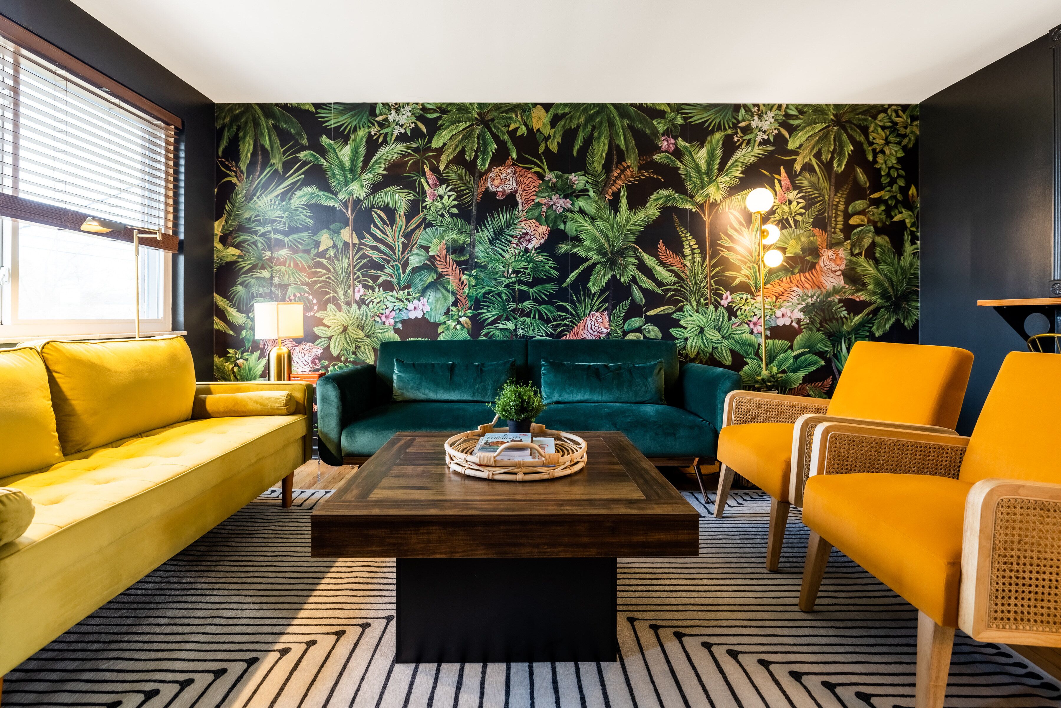 HangingEggChair~FirePit~HugeYard~Mural~King'sIsland~CincyTheme~Grasswall