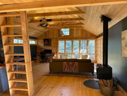 Hudson Valley stunning lake side modern barn in an Enchanted Forest