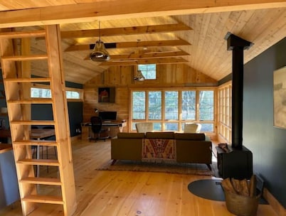 Hudson Valley stunning lake side modern barn in an Enchanted Forest