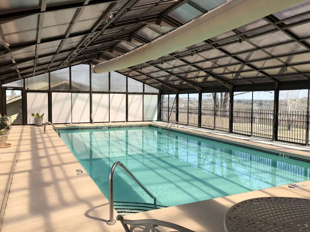 Indoor pool, a heated pool