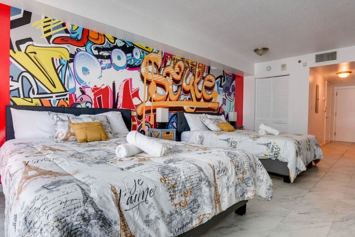 Graffiti Art Style Studio w/ Pool, Hot Tub, & Gym!