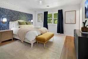 3 habitaciones, tabla de planchar con plancha, cuna de viaje y internet 