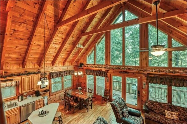 Televisión, chimenea y videojuegos