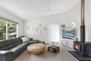 Smart TV, fireplace