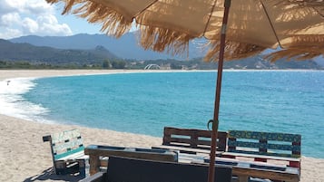En la playa
