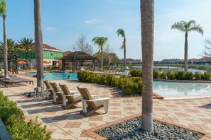 Outdoor pool, a heated pool - Kissimmee Luxury 12 BD Villa wt heated Pool, games, BBQ Grill, close to Disney (Kissimmee)