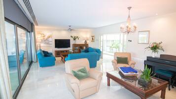 Een smart-tv, videogames, een filmbibliotheek en een stereo