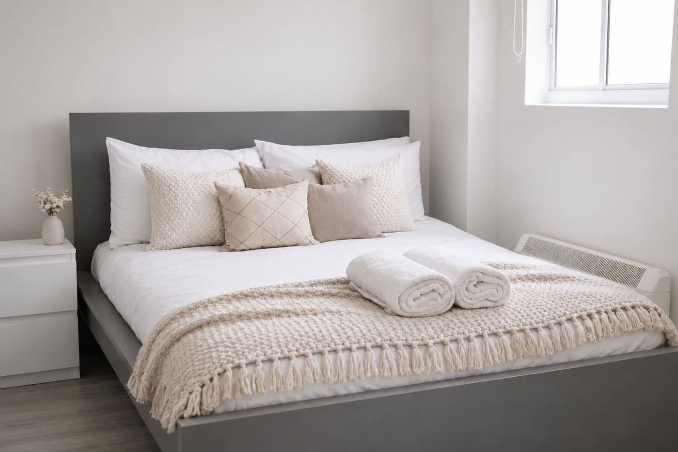 Iron/ironing board, travel crib, WiFi, bed sheets