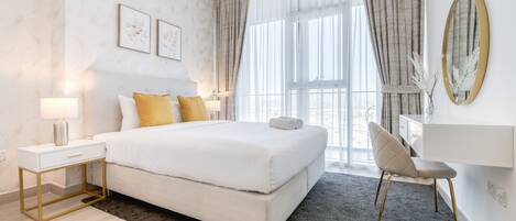 1 غرفة نوم ومكواة/لوح كي وواي فاي مجانًا وملاءات أسرّة