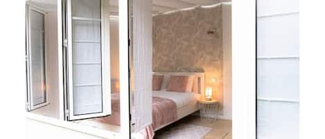 1 slaapkamer, een strijkplank/strijkijzer, gratis wifi, beddengoed