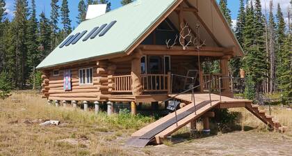 Off the grid cabin on private land surrounded by national forest.