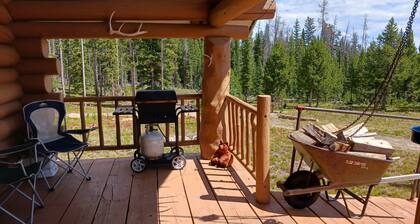 Off the grid cabin on private land surrounded by national forest.
