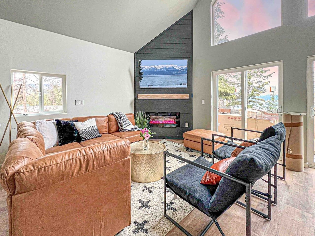 Smart TV, fireplace, video games, books