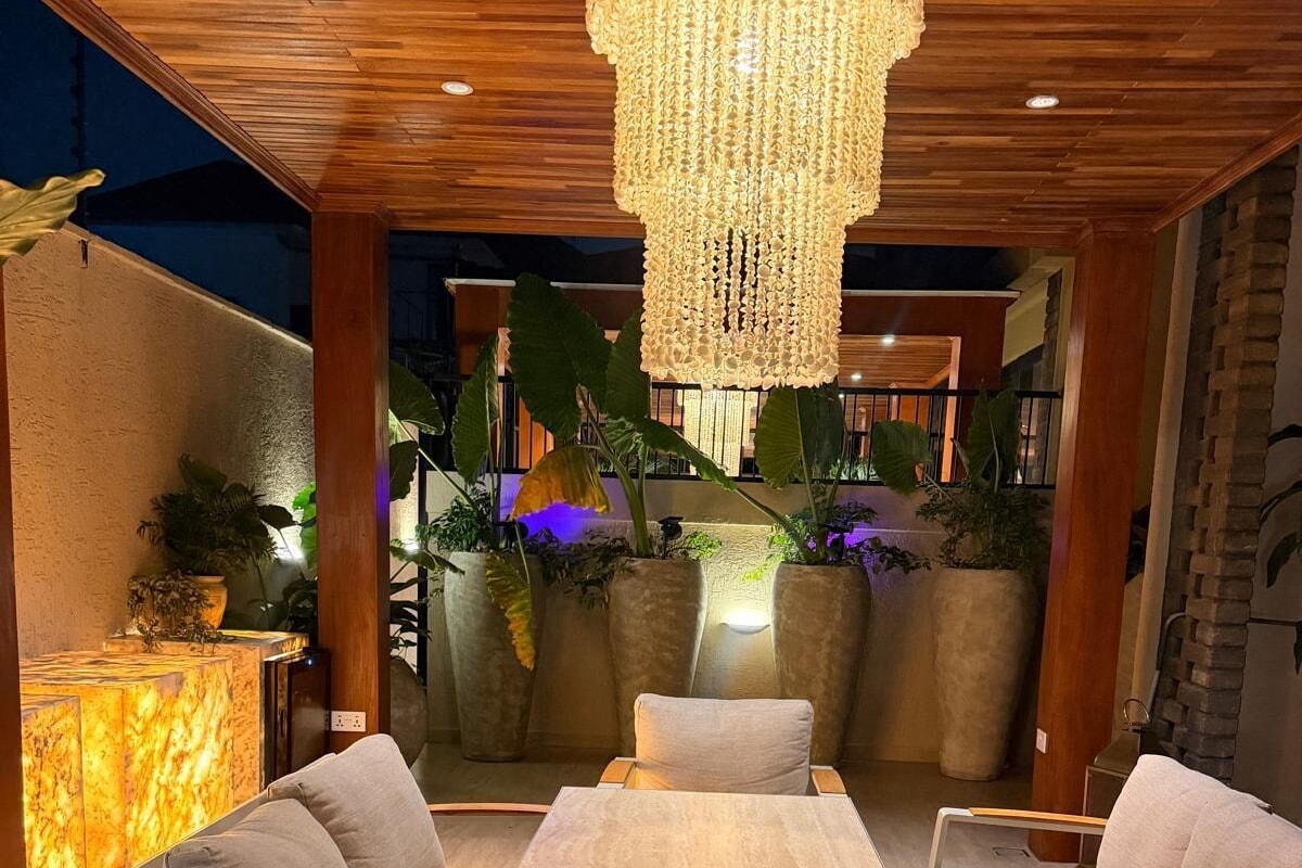 Two Bedroom Luxury Townhouse, located in Cantonments, Accra | Living area | 75-inch Smart TV with digital channels, TV, Netflix