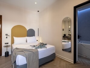 Deluxe Double Room, Non Smoking, Jetted Tub | Minibar, in-room safe, soundproofing, iron/ironing board - Amphitrite hotel (Chania)